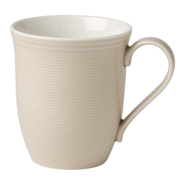 Baltos ir smėlio spalvos porcelianinis puodelis Villeroy & Boch Like Color Loop, 0,35 l
