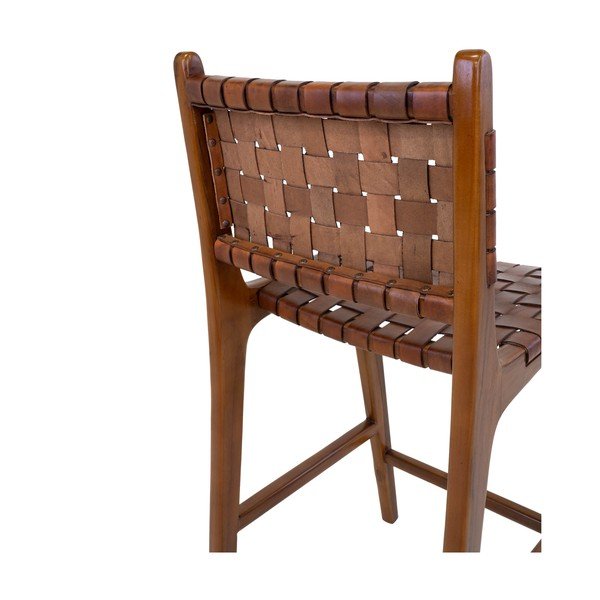 Iš tikmedžio masyvo baro taburetė rudos spalvos 101 cm Perugia – House Nordic-image-3