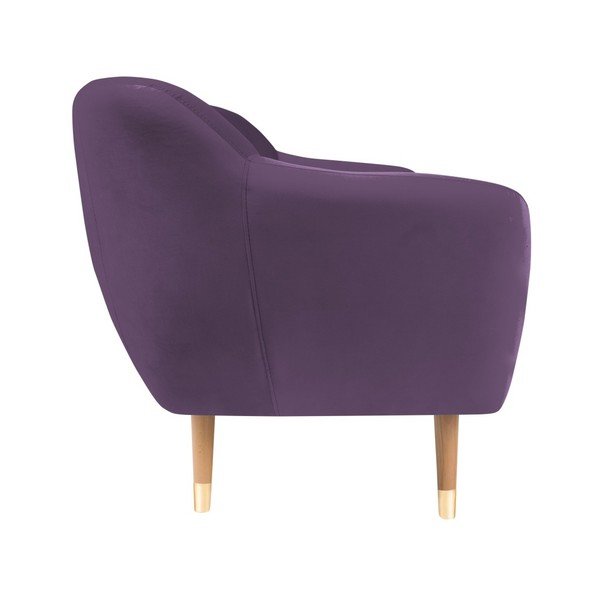 Violetinio aksomo sofa Mazzini Sofas Benito, 158 cm-image-3