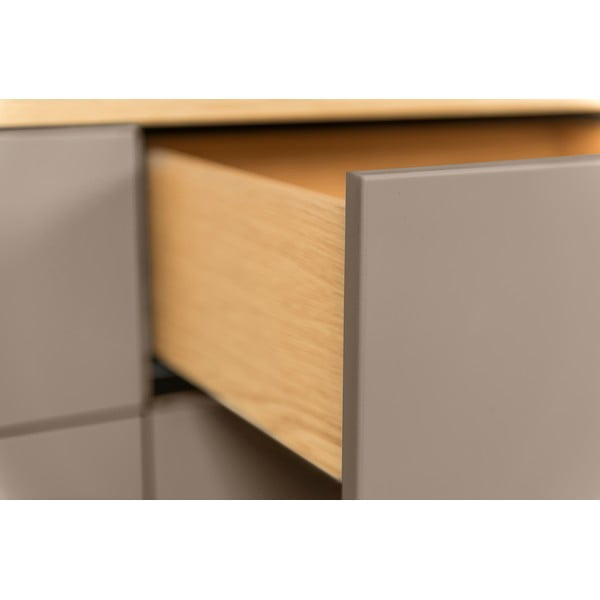 Žema šoninė spintelė rudos spalvos iš ąžuolo 109x79 cm Dot – Tenzo-image-4