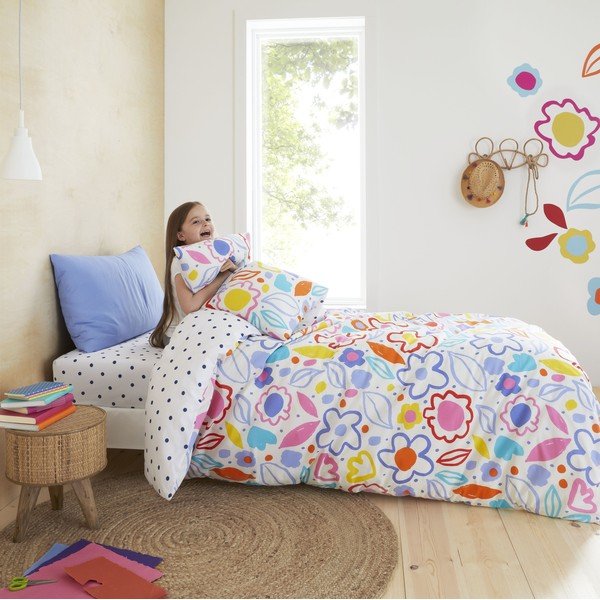 Medvilninė kūdikių patalynė 200x135 cm Blomme Floral - Pineapple Elephant-image-4