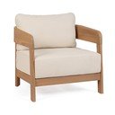 Natūralios spalvos medžio masyvo sodo krėslas Pablo – Bizzotto