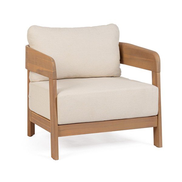 Natūralios spalvos medžio masyvo sodo krėslas Pablo – Bizzotto