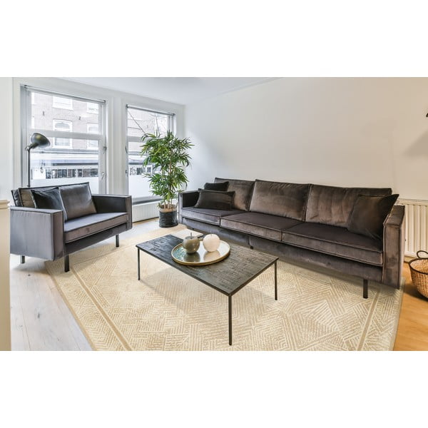 Kilimas iš vilnos smėlio spalvos 133x180 cm Jenny – Agnella-image-1