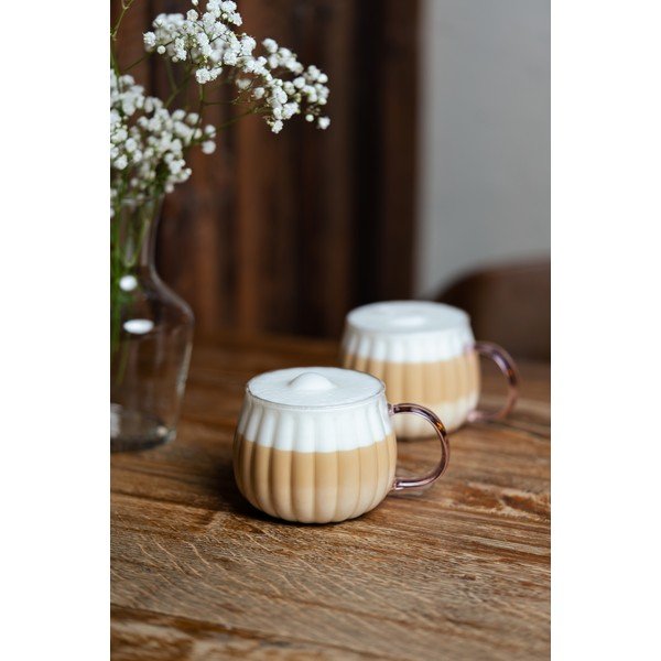 Puodeliai 2 vnt. kapučino 350 ml Tulip – Vialli Design-image-1