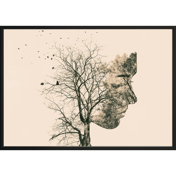 Plakatas DecoKing Girl Silhouette Tree, 100 x 70 cm