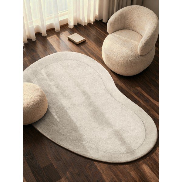 Rankų darbo kreminės spalvos kilimas iš vilnos mišinio 125x200 cm Kari Organic – Villeroy&Boch-image-1