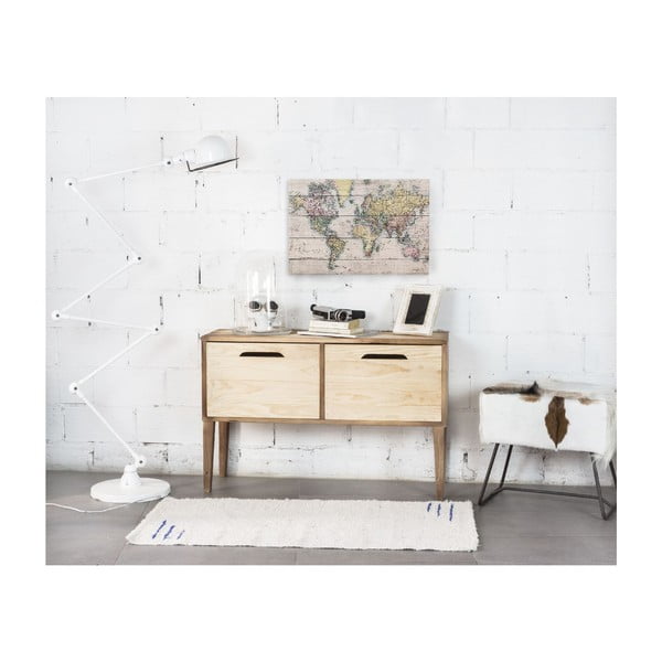 Sieninis ženklas iš pušies medienos Really Nice Things Mapamundi, 40 x 60 cm-image-1