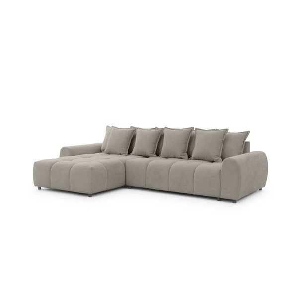 Taupe spalvos kampinė sofa (su kairiuoju kampu/su gultu) Albane  – Ropez-image-3