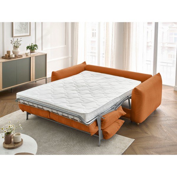 Sulankstoma sofa oranžinės spalvos 214 cm Ernest – Bobochic Paris-image-1