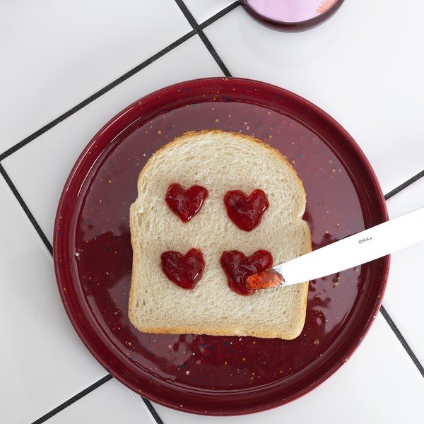 Bordo spalvos desertinė iš porceliano  lėkštė ø 20,5 cm Fika – ONA-image-1