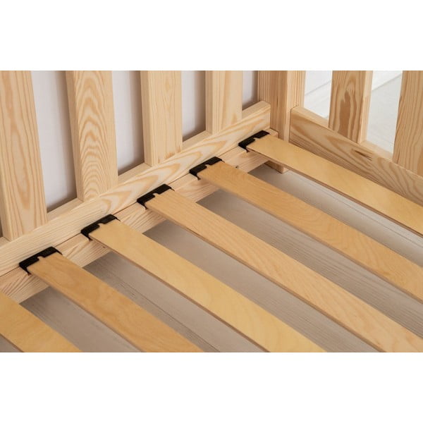 Vaikiška lova iš pušies masyvo natūralios spalvos 90x200 cm CPP – Adeko-image-2