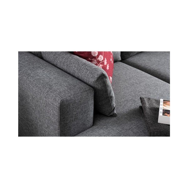 Tamsiai pilka kampinė sofa "Fanz", kairysis kampas-image-4