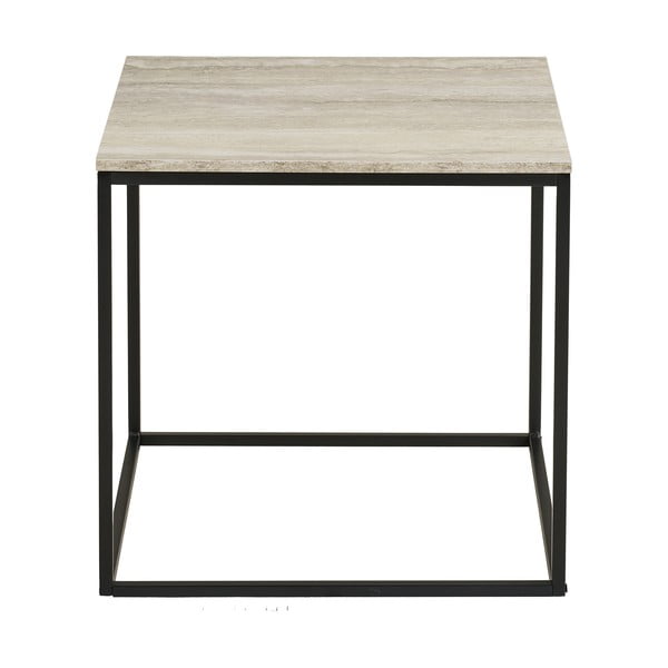 Šoninis stalas su akmens dekoru 45x45 cm Vita – House Nordic-image-2