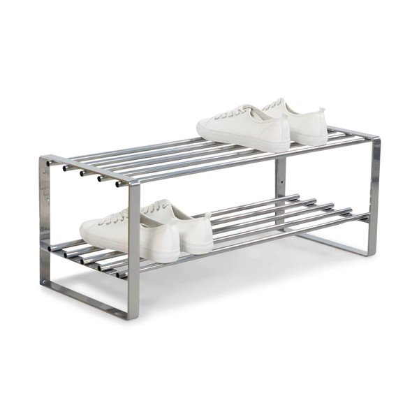 Sidabrinės spalvos iš metalo spintelė batams 70x29x27 cm Rex – Spinder Design-image-3