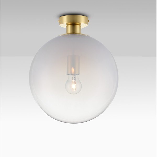 Baltos spalvos/auksinės spalvos iš stiklo lubinis šviestuvas Vita – Nova Luce-image-1