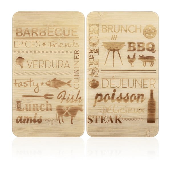 Iš grūdinto stiklo viryklės dangčiai 2 vnt. 52x30 cm Barbecue – Maximex