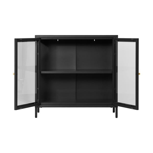 Iš metalo vitrina juodos spalvos 80x80 cm Dalby – House Nordic-image-3