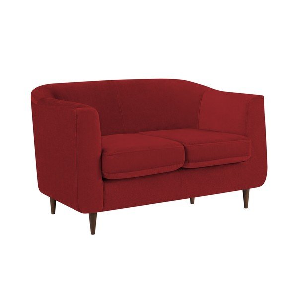 Raudono aksomo sofa "Kooko Home Glam", 125 cm-image-4