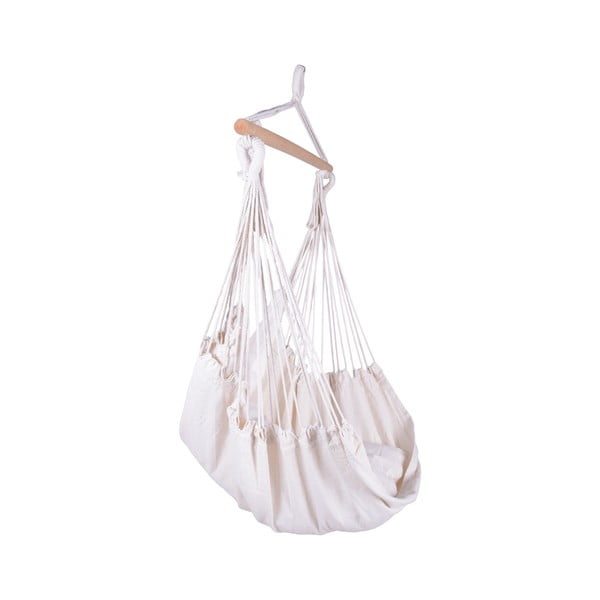 Paminkštinto audinio sodo pakabinamas krėslas kreminės spalvos Tobago – Garden Pleasure-image-2
