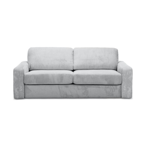 Šviesiai pilkos spalvos iš kordinio velveto sulankstoma sofa 195 cm Nona – Makamii