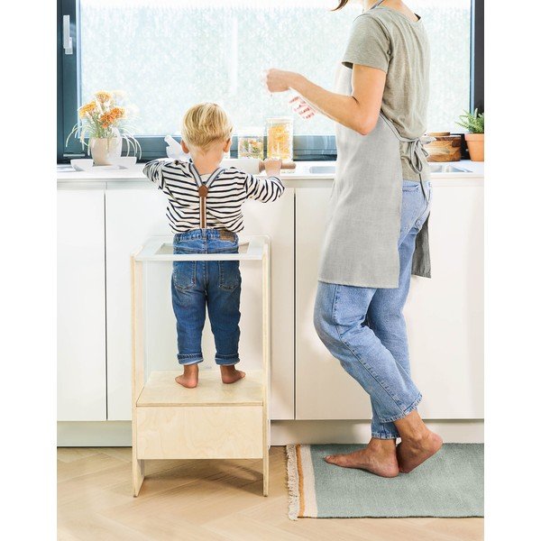 Baltos spalvos/natūralios spalvos mokymosi bokštas Nuun – Kave Home-image-1