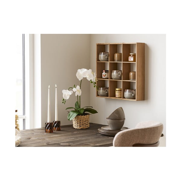 Natūralios spalvos iš pušies masyvo kelių aukštų sieninė lentyna 46 cm Moss – House Nordic-image-1
