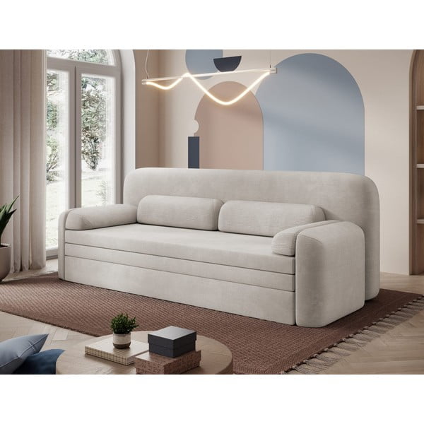 Smėlio spalvos iš kordinio velveto sulankstoma/su sandėliavimo vieta sofa 236 cm Elioss – ELTAP-image-3