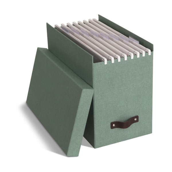 Žalios spalvos iš kartono biuro organizatorius dokumentams Johan Canvas Paper Laminate – Bigso