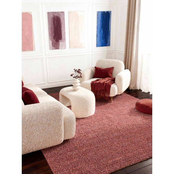 Rankų darbo tamsiai rožinės spalvos iš boucle kilimas 200x290 cm Notting Hill Portobello – Ted Baker-image-2