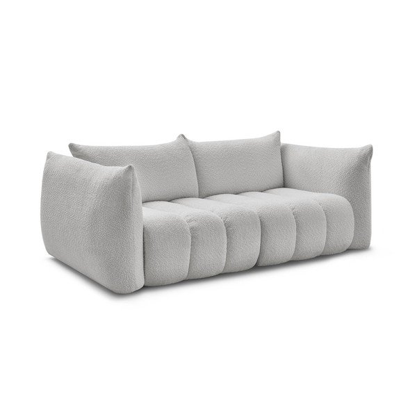 Šviesiai pilkos spalvos sofa iš boucle 234 cm Azra – Bobochic Paris-image-2