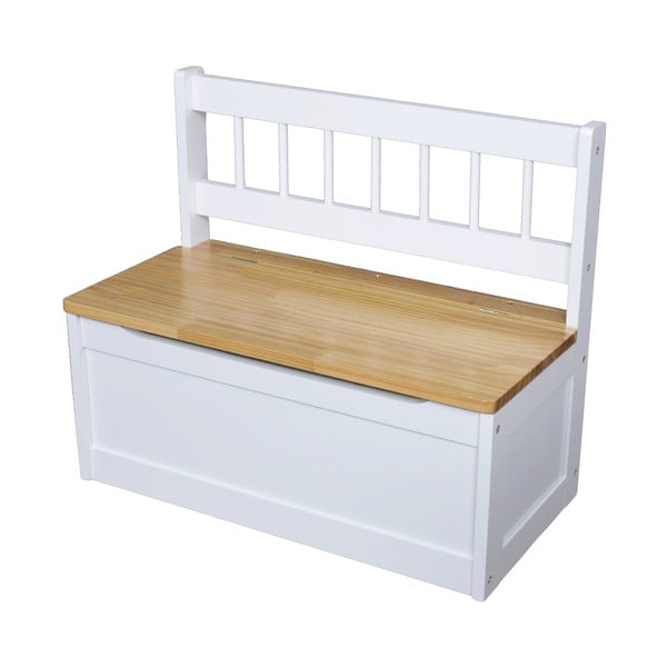 Baltos spalvos vaikiškas suoliukas – Deco Pleasure