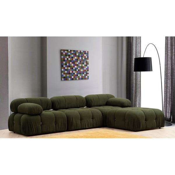 Modulinė sofa tamsiai žalios spalvos (su dešiniuoju kampu) Bubble – Artie-image-4