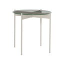 Apvalios formos šoninis stalas su stikliniu stalviršiu ø 45 cm Beam – Hübsch