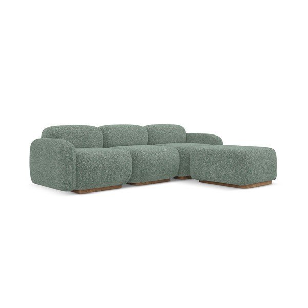 Šviesiai žalios spalvos modulinė kampinė sofa (kintama) Ailani – Makamii-image-1