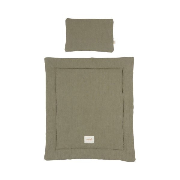 Vaikiškos lovelės rinkinys khaki spalvos Forest Green – Malomi Kids