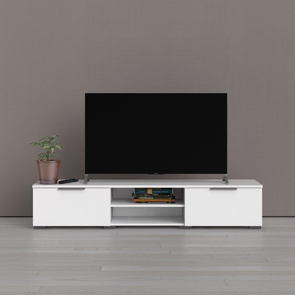 Baltas televizoriaus staliukas Tvilum Match, 173 x 33 cm-image-1