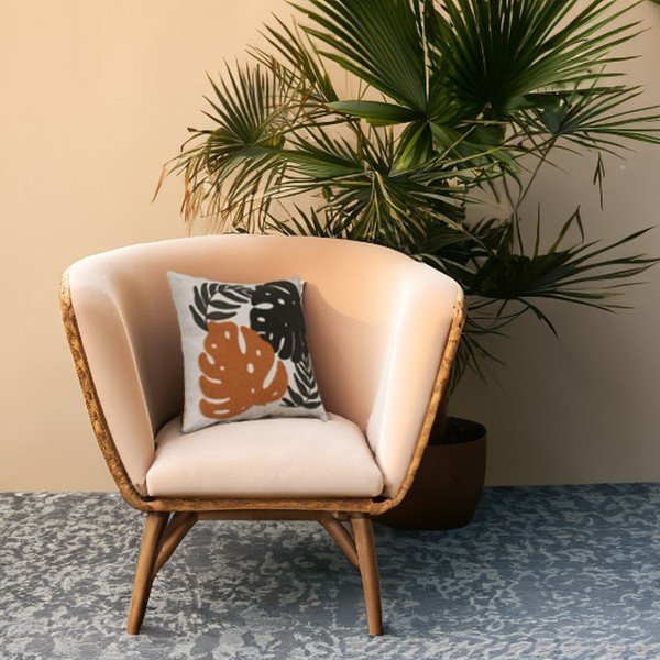 Iš lino dekoratyvinė pagalvėlė 43x43 cm – Mioli Decor-image-1