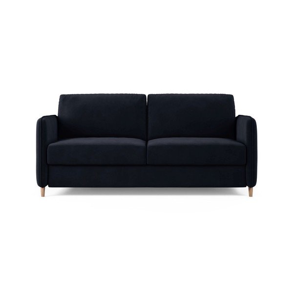 Mėlynos spalvos sofa miegojimui iš velveto 184 cm – Micadoni 