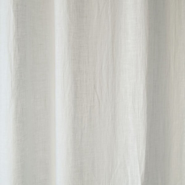 Baltos lininės lengvos užuolaidos su tuneliu Linen Tales Daytime, 250 x 130 cm-image-1