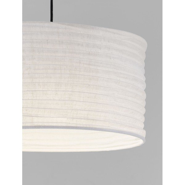 Baltos spalvos iš lino kabantis šviestuvas ø 38 cm Linnet – Nova Luce-image-4