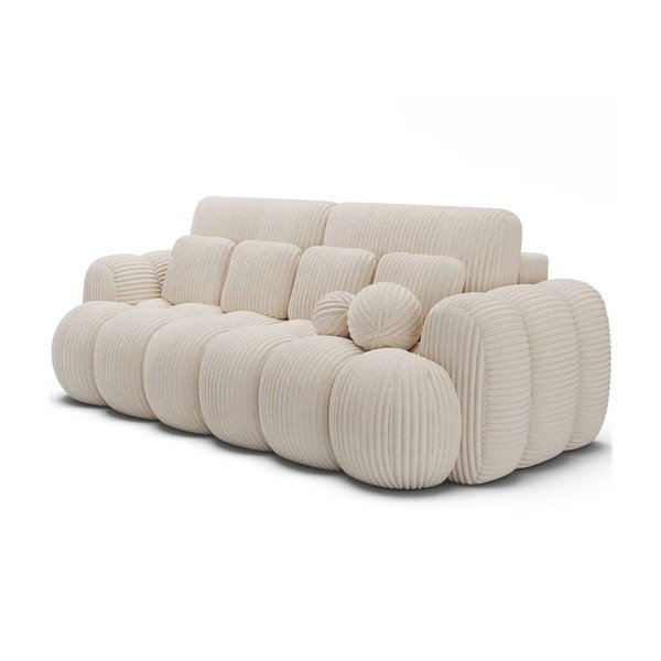 Smėlio spalvos sulankstoma sofa iš kordinio velveto 256 cm Cotonn – ELTAP-image-2