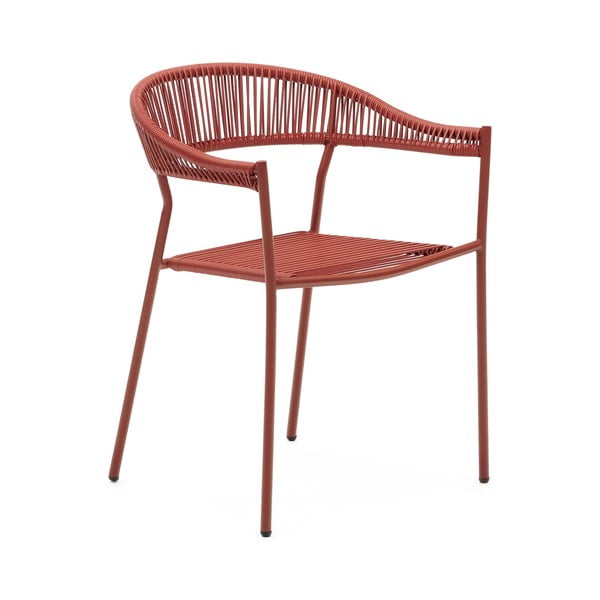 Valgomojo kėdės iš dirbtinio rotango raudonos plytų spalvos 4 vnt. Futadera – Kave Home