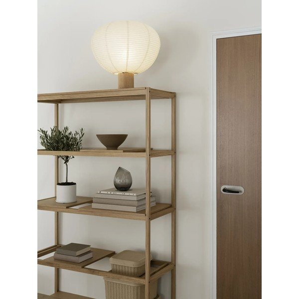 Baltos spalvos/natūralios spalvos stalinis šviestuvas (aukštis 45 cm) su popieriniu gaubtu Kami – Blomus-image-2