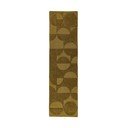 Rankų darbo tamsiai žalios spalvos iš vilnos kilimas 60x230 cm Gigi – Flair Rugs