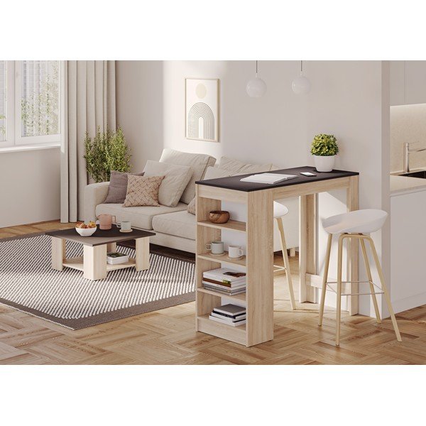 Baro stalas su juodu stalviršiu 50x115 cm Aravis – TemaHome-image-1