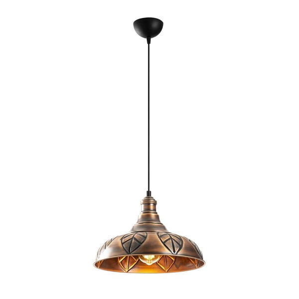 Bronzinės spalvos kabantis šviestuvas ø 31 cm su metaliniu gaubtu Chandelier – Opviq lights-image-2