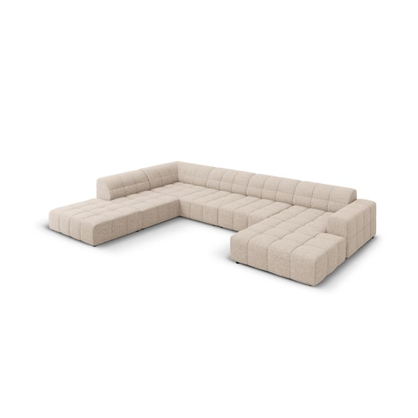 Kampinė sofa smėlio spalvos (su kairiuoju kampu/„U“ formos) Chicago – Cosmopolitan Design-image-3
