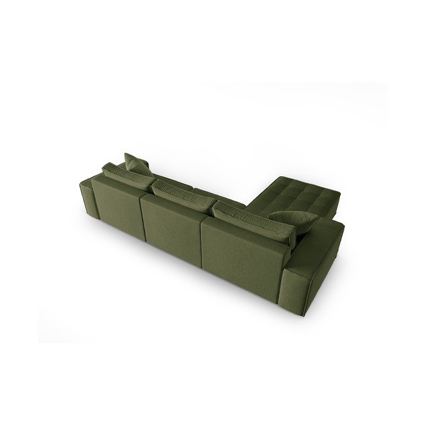 Kampinė sofa žalios spalvos (su kairiuoju kampu) Mike – Micadoni Home-image-4