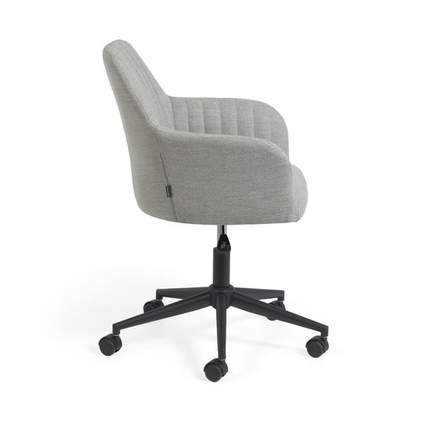 Šviesiai pilka biuro kėdė Kave Home Madina-image-4